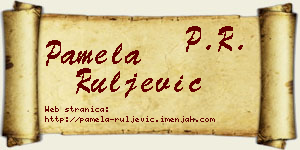 Pamela Ruljević vizit kartica
